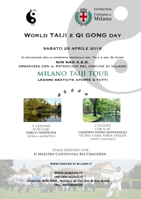 Giornata mondiale del Taijiquan e Qigong - 28 aprile 2018 - Associazione Ninhao